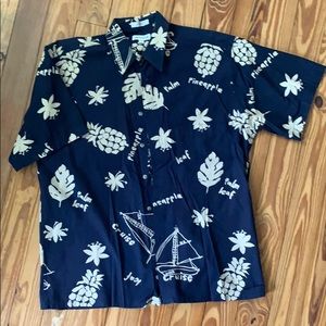 Pierre Cardin Tropical/Beach Themed SS Button Up